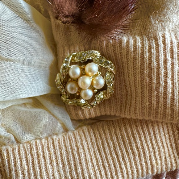 Bernard Altman cashmere/ 2 minks, sweater - Picture 9 of 12